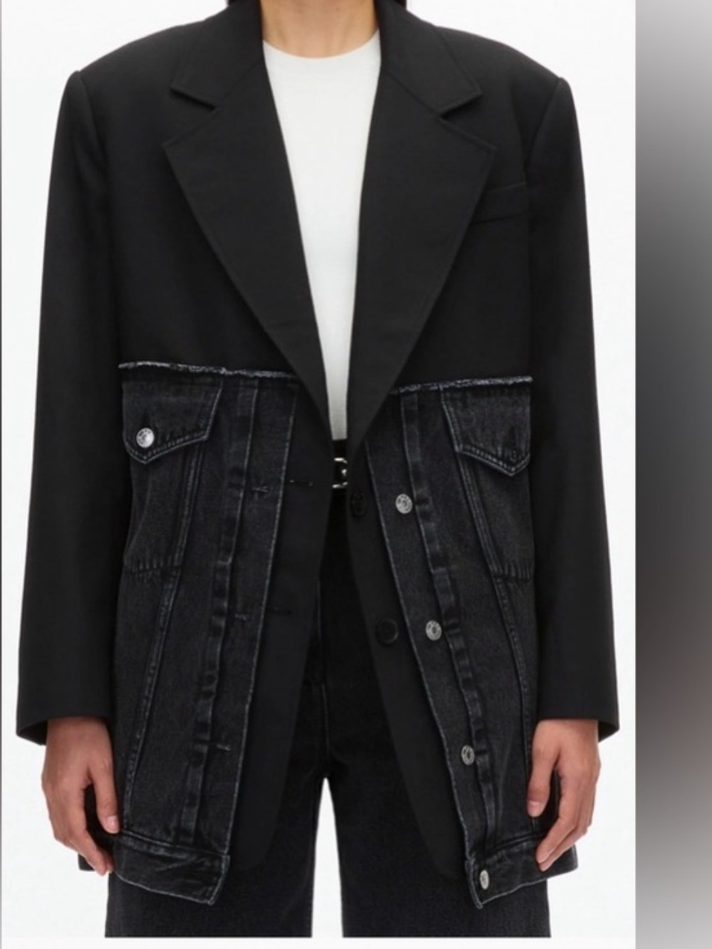 3.1 Phillip Lim denim oversized Hybrid blazer Jacket